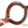 Wood Therapy for Stomach - A wooden massager made of shiny brown pine wood that wraps around your waist with finger-like projections to massage your belly, waist, and back.