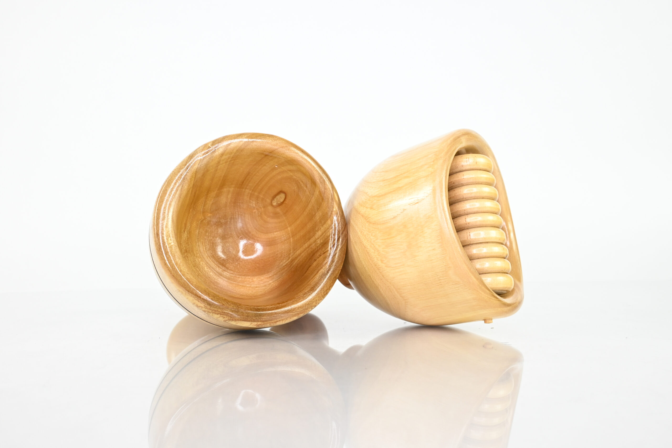 Classic wooden Swedish cup and soft roller massage cup
