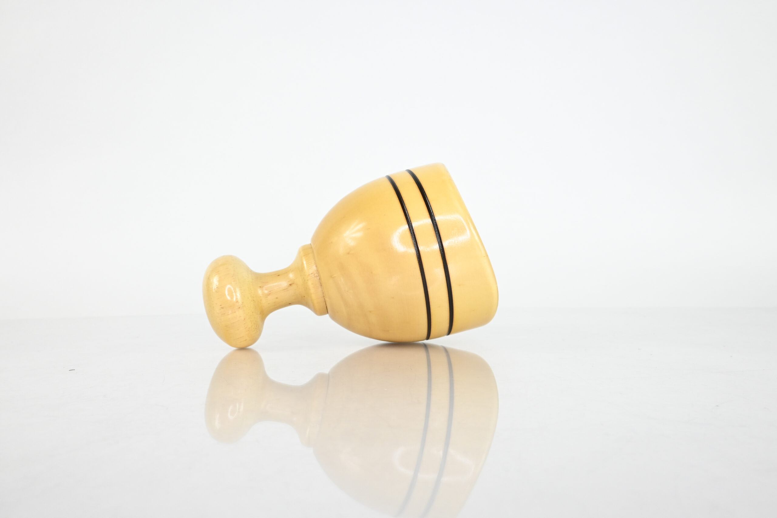 Side view of classic lacquered Swedish massage cup